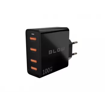 Wall charger BLOW 4×USB-C PD 100W GaN, 4 ports, PD 3.0, PPS, 200–240V input