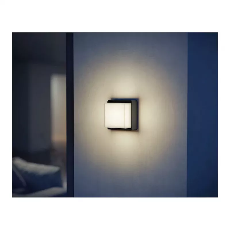 Outdoor wall light Steinel L 845 SC, LED non-changeable 9 W, anthracite, aluminium/plastic, 160°/5 m