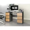 Computer desk top e shop KUBA ANTR/ART, straight, rectangular particleboard, 1300×510×760 mm, oak colour