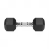 Rubberized cast iron dumbbells HEX 2x6 kg REBEL ACTIVE