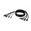 Belkin Secure KVM Combo Cable - Video- / USB- / Audio-Cable - TAA-Compliant - USB, Mini-Plug, HDMI (M)