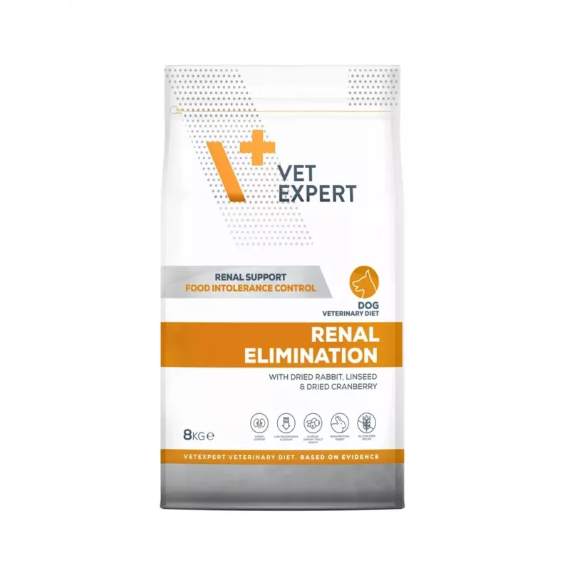 Dry dog food VETEXPERT Veterinary Diet Renal Elimination — adult, rabbit flavor, 8 kg, protein 15.8%, fat 19.5%