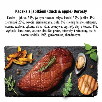 PAKA ZWIERZAKA Duck with apple M - dry dog food - 9kg