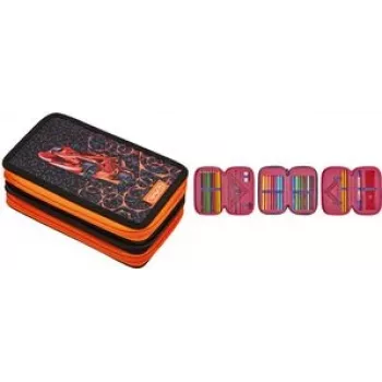 Pencil Case Herlitz 50038794 Soft Polyester Black Orange 190x115x70mm