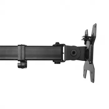 Maclean MC-967 Double Vertical Monitor Desk Mount Screen Holder max VESA 100x100, 13-27, 2x 9kg Powder Coated Tilting Rotating Adjustable