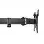 Maclean MC-967 Double Vertical Monitor Desk Mount Screen Holder max VESA 100x100, 13-27, 2x 9kg Powder Coated Tilting Rotating Adjustable