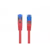 LANBERG PATCHCORD S/FTP CAT.6A 0.5M RED LSZH