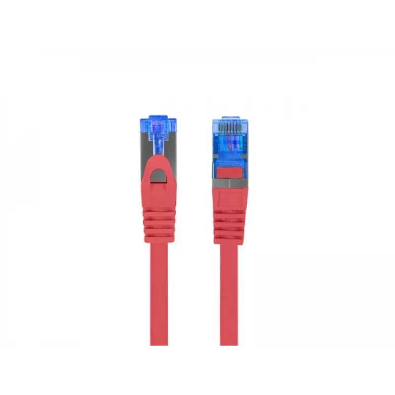 LANBERG PATCHCORD S/FTP CAT.6A 0.5M RED LSZH