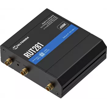 Router TELTONIKA RUT281 LTE Cat4 with eSIM, Wi‑Fi and Dual Ethernet, global 150/50 Mbps
