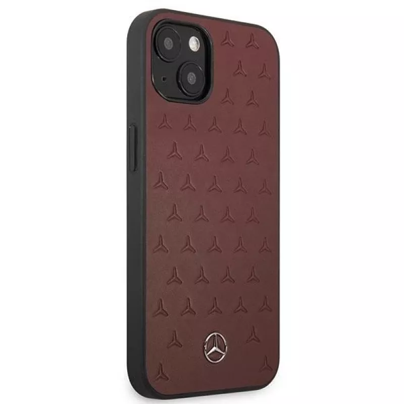 Mercedes MEHCP13SPSQRE iPhone 13 mini 5,4 Red/red hardcase Leather Stars Pattern