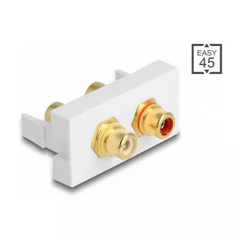 DeLOCK Easy 45 socket-outlet 2 x RCA White ABS