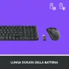 Logitech Wireless Combo MK220 - Keyboard-and-Mouse-Set - wireless - 2.4 GHz - Italian - Dark Grey (920-003721)