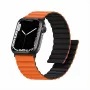 Watch armband GUAN Premium Plus for Apple Watch 40/41/38/42 mm, Orange/Black — compatible with Series 10/11