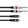 Audio adapter cable Omnitronic 1.0 m — 2×3.5 mm jack to 2×RCA (model 30225212)
