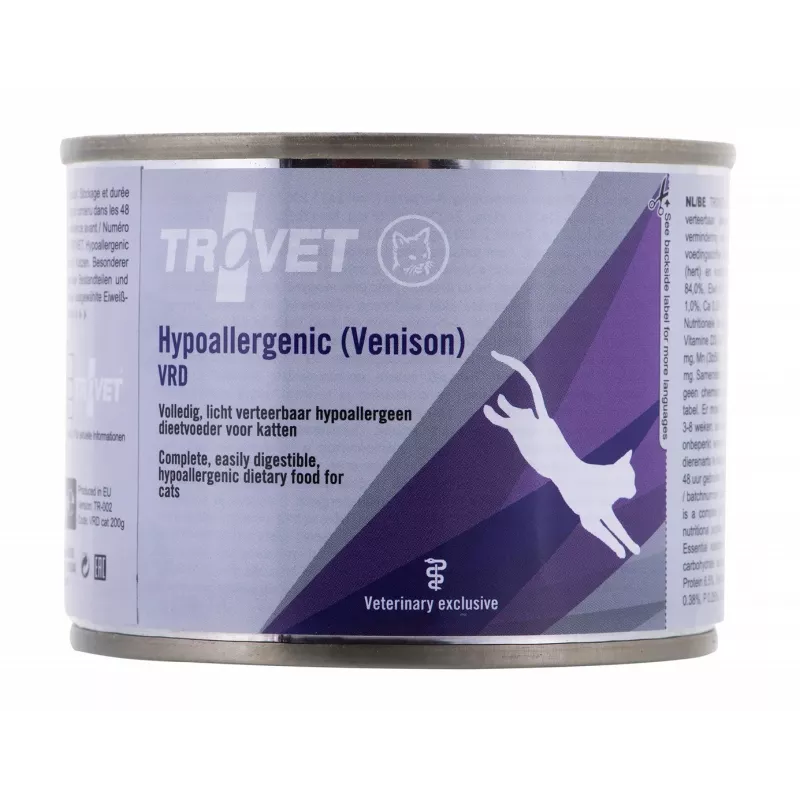 TROVET Hypoallergenic VRD with venison - wet cat food - 200g