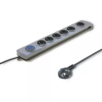 Surge Protector Qoltec 50166 Grey 6 AC Outlets 230V 3m