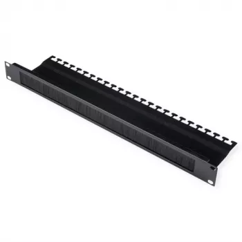 Cable management ROLINE 19 inch cable entry with brush strip 1U black