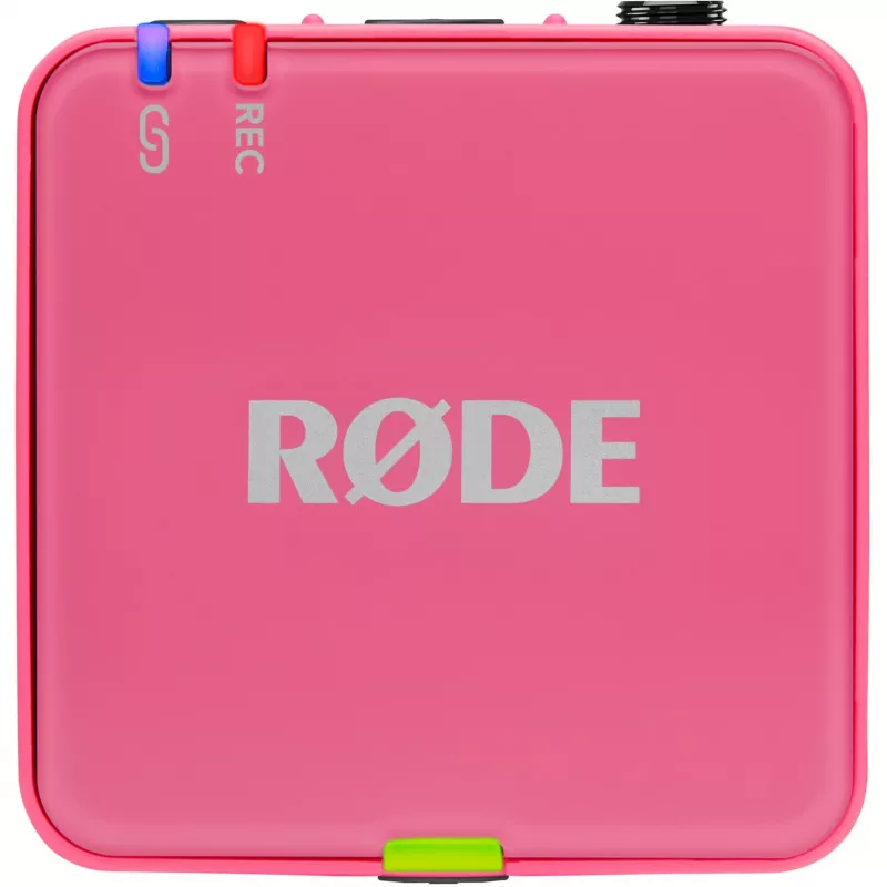 Wireless microphone RODE Wireless GO III Pink — compact dual-channel transmitter and receiver system