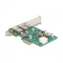 DeLOCK PCI Express x1 Card USB Type-C PD 30W 2x USB Type-A 5Gbps