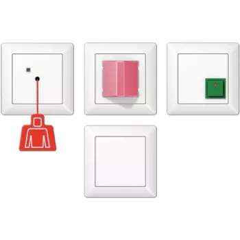 Pushbutton switch Jung NRS AS 0834 WW — wired, white, AC 24V
