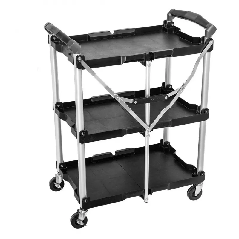 Folding hand trolley 75 kg with organizer