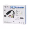 LogiLink USB 2.0 a/V Grabber. USB a/M Zu 3xCinch + MiniDIN5/F. Black