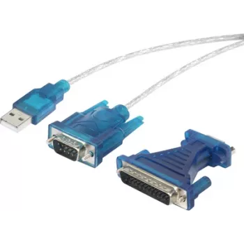 Serial Cable Renkforce RF-4222053 USB Type-A DB-25 Black 0.4 m