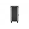 Network Rack Cabinet LANBERG 19 inch 24U 600x800 mm black with glass door and LCD cutout (Flat Pack) v2