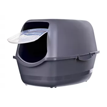 Cat litter box DIAMENTIQ BAYA anthracite, plastic, 55.5 x 40 x 38.7 cm, reversible doors
