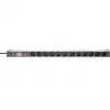 Digitus Socket strip 12-way safety sockets aluminum profile surge protection 2m cable
