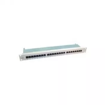 Patch Panel VALUE Kat.6 19 inch 24 Ports Shielded Grey