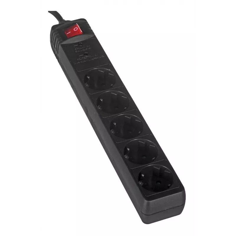 Surge Protector Gembird SPG5-C-10 Black 5 AC Outlets 250V 3m