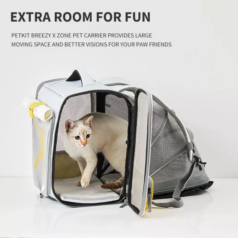 PETKIT Breezy xZone Cat Backpack Carrier - Grey