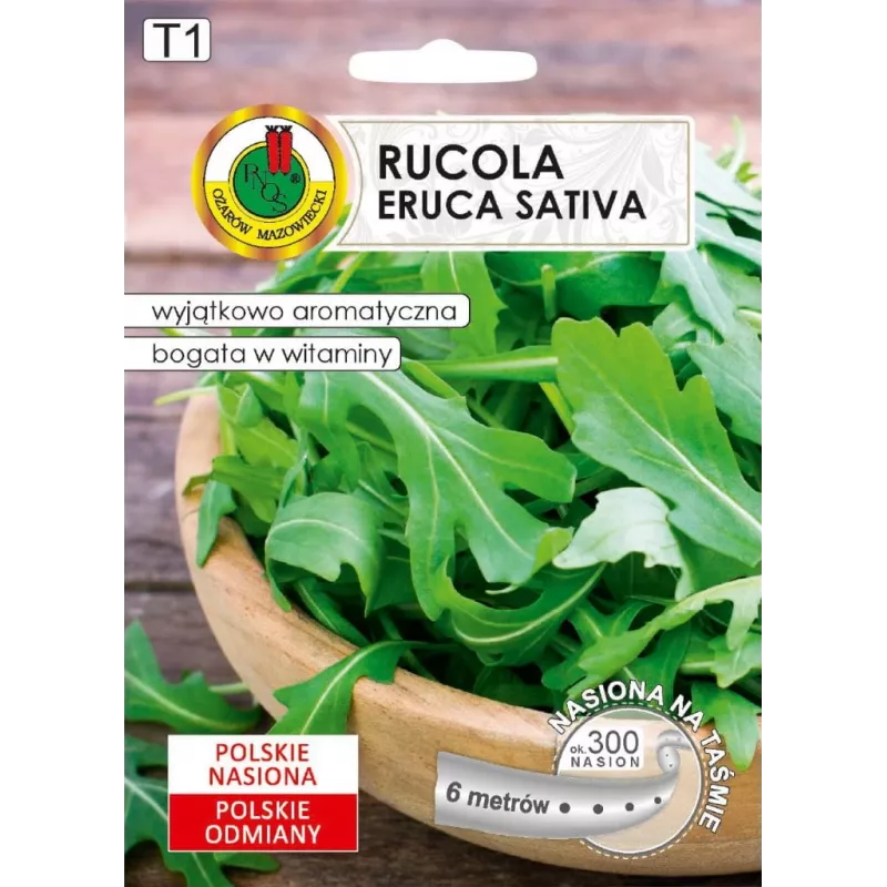 Seeds on Tape — Apte Rukola (Eruca sativa) 6 m for Home and Garden Cultivation