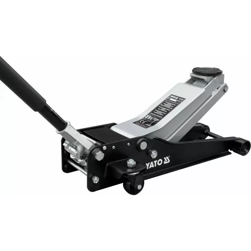 Mechanical car jack YATO YT-17207 — 2,500 kg capacity, lift 8–50.8 cm, 4 wheels, 34 kg