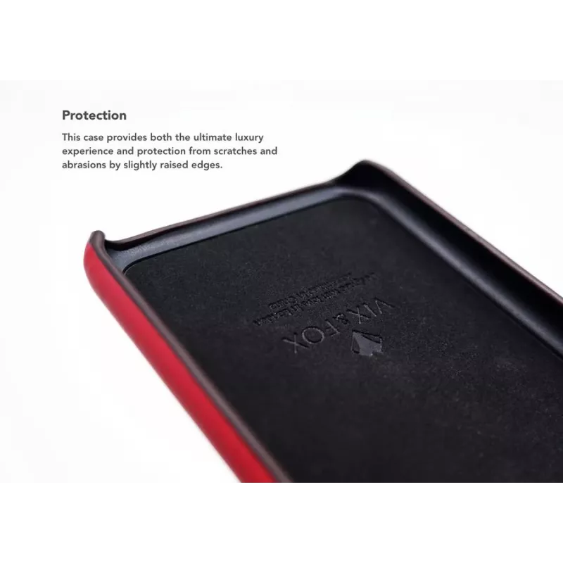 Card Slot Back Shell VixFox for iPhone X/XS — ruby red, rear cover with integrated card pocket
