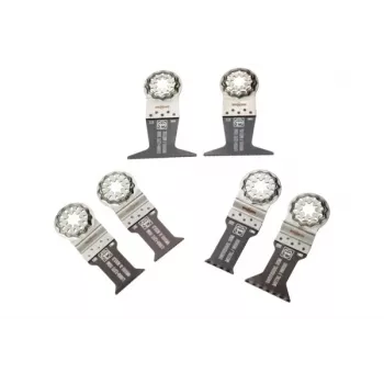 Fein 6 Piece Starlock Oscillating Multi Tool Wood and Metal E-Cut Cutting Blade Set