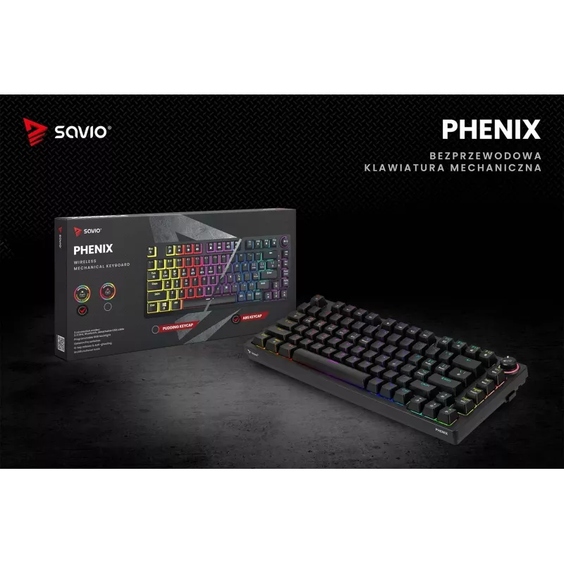 Savio Phenix SAVGK-RED Keyboard Gaming USB RF Wireless Bluetooth QWERTY