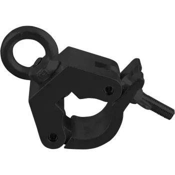 Clamp EUROLITE TPC-51S black with eyelet – mounting clamp for truss and fixtures
