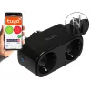 TUYA WiFi-controlled double smart socket, black
