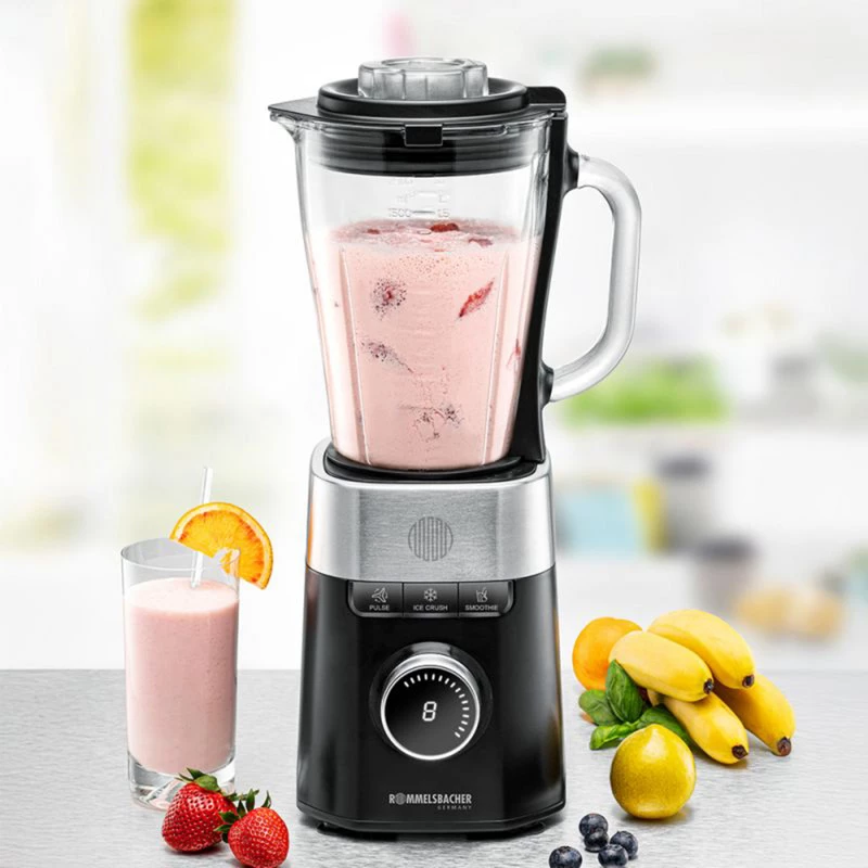 Stand mixer Rommelsbacher MX 1260 — 1200 W, 1.5 L, black/stainless steel
