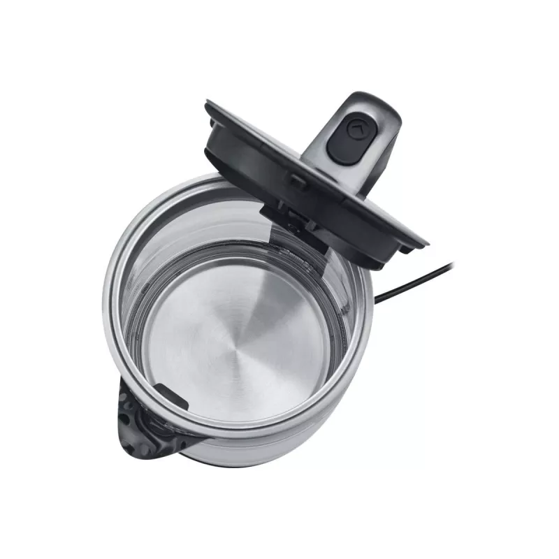 Electric kettle Severin 1.7 L 2200 W Black Stainless steel Transparent