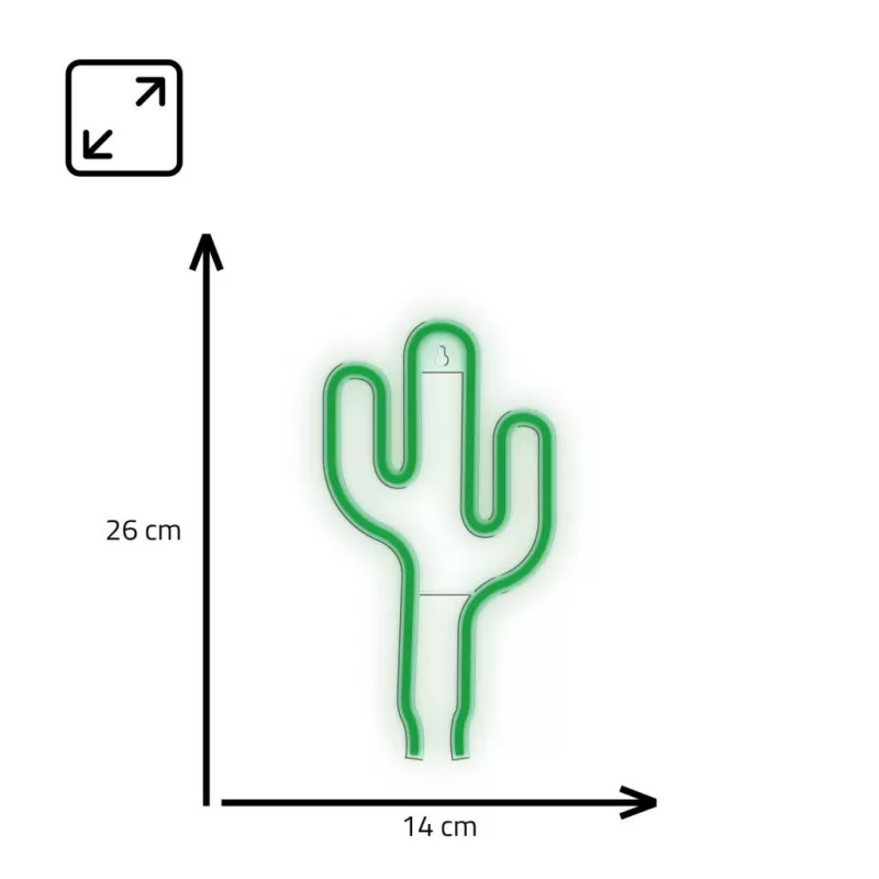 Neon lights MANTA SNL74GN cactus green — decorative neon sign, model SNL74GN