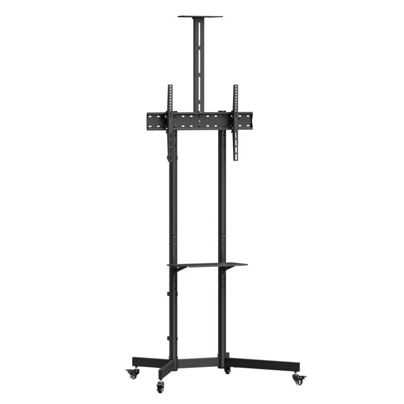 Maclean TV stand / cart, camera shelf, on wheels, 37-70, max load 45kg/5kg shelf, max. VESA 600x400, MC-113 B