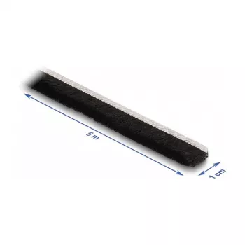 DeLOCK Brush Strip self-adhesive 10 mm length 5 m black