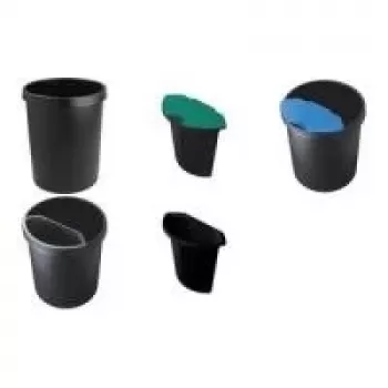 Helit H6106234 Waste Bin Round Plastic Blue (H6106234)