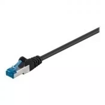 Wentronic Goobay CAT 6a Patch Cable, S/FTP (PiMF), Black, 3 m - LSZH Halogen-Free, Copper (93787)