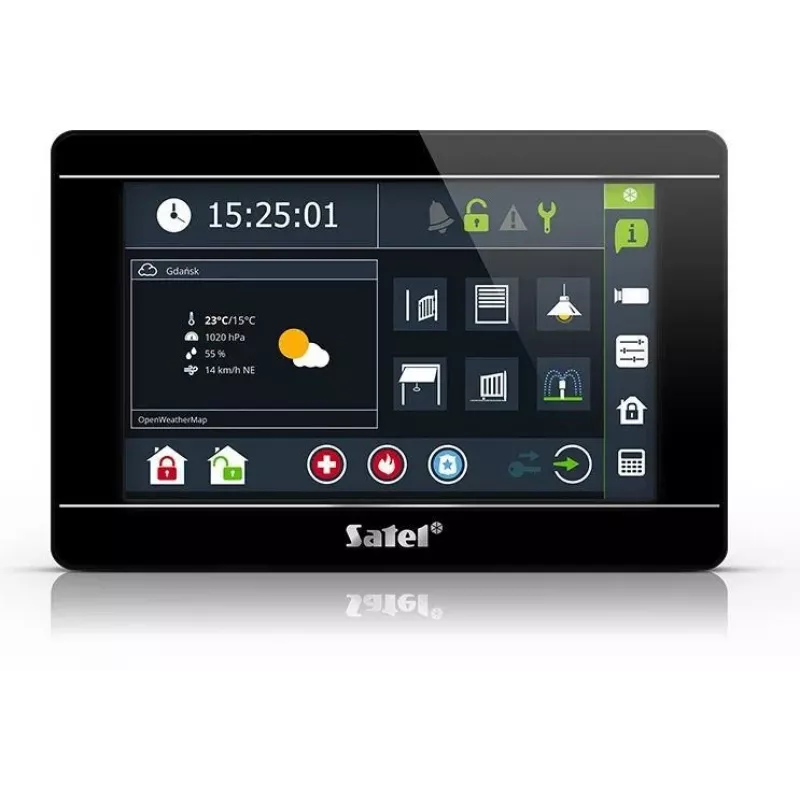 Touchscreen keypad SATEL INT-TSI-B 7-inch LCD wall-mounted control panel for security systems