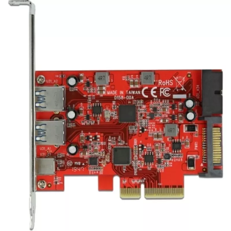 PCI Express x4 Card DeLOCK 90492 USB Type-C USB Type-A