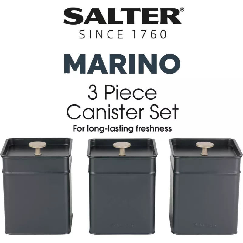 Plastic Airtight Canister Set Salter BW124591EU7, 3-piece, food storage containers
